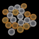 Set Of 10PCS Compact Portable Contact Lens Case Storage Box Organizer Travel Accessory Orange Non-Transparent
