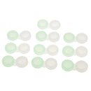 Set Of 10PCS Compact Portable Contact Lens Case Storage Box Organizer Travel Accessory Green Transparent