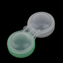 Set Of 10PCS Compact Portable Contact Lens Case Storage Box Organizer Travel Accessory Green Transparent