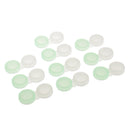 Set Of 10PCS Compact Portable Contact Lens Case Storage Box Organizer Travel Accessory Green Transparent