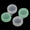 Set Of 10PCS Compact Portable Contact Lens Case Storage Box Organizer Travel Accessory Green Transparent
