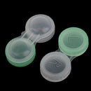 Set Of 10PCS Compact Portable Contact Lens Case Storage Box Organizer Travel Accessory Green Transparent