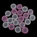 Set Of 10PCS Compact Portable Contact Lens Case Storage Box Organizer Travel Accessory Pink Transparent