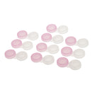 Set Of 10PCS Compact Portable Contact Lens Case Storage Box Organizer Travel Accessory Pink Transparent