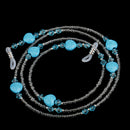 Long Lightweight Anti Slip Eyeglasses Sunglasses Spectacles Holder Necklace Travel Trip Hiking Outdoor Accessory Blue