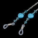Long Lightweight Anti Slip Eyeglasses Sunglasses Spectacles Holder Necklace Travel Trip Hiking Outdoor Accessory Blue