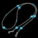 Long Lightweight Anti Slip Eyeglasses Sunglasses Spectacles Holder Necklace Travel Trip Hiking Outdoor Accessory Blue