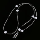 Long Lightweight Anti Slip Eyeglasses Sunglasses Spectacles Holder Necklace Travel Trip Hiking Outdoor Accessory Black
