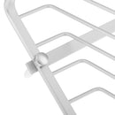 Alumimum Bathroom Kitchen Corner Shower Caddy 2 Layers Storage Rack Organizer Holder Towel Hook Shelf