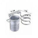 Hair Dryer Blow Stand Holder Wall Mounted Shelf Rack Bracket Hair Drier Organizer with Comb Flat Iron Straightener Storage Cup