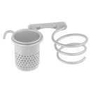 Hair Dryer Blow Stand Holder Wall Mounted Shelf Rack Bracket Hair Drier Organizer with Comb Flat Iron Straightener Storage Cup