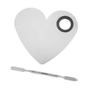 Heart Shape Makeup Palette Spatula Fashion Stainless Steel Pallet Makeup Artist Tools for Blending Cosmetic Foundation Shades Colors