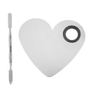 Heart Shape Makeup Palette Spatula Fashion Stainless Steel Pallet Makeup Artist Tools for Blending Cosmetic Foundation Shades Colors