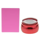 Pretty Transparent Nail Art Stamping Stamper Scraper Image Plate Manicure Tool Marshmallow Silicone Jelly Stamper with Cap