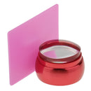 Pretty Transparent Nail Art Stamping Stamper Scraper Image Plate Manicure Tool Marshmallow Silicone Jelly Stamper with Cap