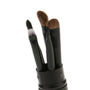 Pro 5pieces Makeup Cosmetic Foundation Eyeshadow Eyebrow Eyeliner Lip Blending Brushes Set with Organizer Tube Compact Size