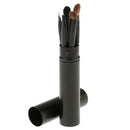 Pro 5pieces Makeup Cosmetic Foundation Eyeshadow Eyebrow Eyeliner Lip Blending Brushes Set with Organizer Tube Compact Size