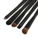 Pro 5pieces Makeup Cosmetic Foundation Eyeshadow Eyebrow Eyeliner Lip Blending Brushes Set with Organizer Tube Compact Size