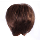 Women Lady Short Wig Human Hair Full Wig Natural Fluffy Hair Wigs for Fancy Dress Cosplay Daily Work