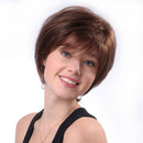 Women Lady Short Wig Human Hair Full Wig Natural Fluffy Hair Wigs for Fancy Dress Cosplay Daily Work