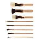 8pieces Wooden Handle Cosmetic Makeup Blending Brushes kit Foundation Powder Blush Eyeshadow Eyebrow Lip Brushes Kit Beauty Tool