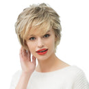 Fashion Women Office Lady Very Short Natural Wave Human Hair Wig Full Head Wigs Ombre Blonde