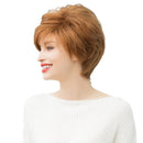 Real Human Hair Heat Resistant Short Curly Women's Full Fluffy Hair Wig + Net Cap