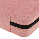 Portable Lightweight Zippered 32 Bottles Essential Oil Carrying Bag Storage Case Holder Organizer Pink