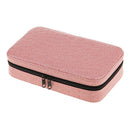 Portable Lightweight Zippered 32 Bottles Essential Oil Carrying Bag Storage Case Holder Organizer Pink