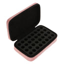 Portable Lightweight Zippered 32 Bottles Essential Oil Carrying Bag Storage Case Holder Organizer Pink