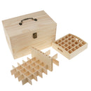 Travel Essential Oil Carrying Case Wooden Storage Box Organizer Holds up To 47 Bottles Aromatherapy Oils Container