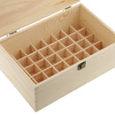 Portable Large Essential Oil Wooden Storage Box Display Carry Case Organizer Holds 40 Bottles