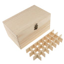 25 Slots Wooden Box Storage Organizer Lock Protector Case for 5ml-100ml Aromatherapy Essential Oils