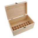 25 Slots Wooden Box Storage Organizer Lock Protector Case for 5ml-100ml Aromatherapy Essential Oils