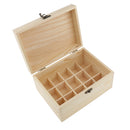 Wooden Essential Oil Box - Holds 15 (5-30ml) Essential Oil Bottles Perfect Case for Presentations Travel Carrying Diaplay