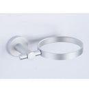 Aluminium Home Bathroom Accessories Wall Mounted Toilet Bowl Cleaning Brush With Glass Brush Cup Holder Set