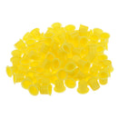 Lot of 100 Pieces Disposable Plastic Tattoo Ink Cups Caps Pot Pigment Permanent Supplies 9.5mm Yellow