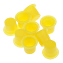 Lot of 100 Pieces Disposable Plastic Tattoo Ink Cups Caps Pot Pigment Permanent Supplies 9.5mm Yellow