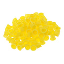Lot of 100 Pieces Disposable Plastic Tattoo Ink Cups Caps Pot Pigment Permanent Supplies 9.5mm Yellow