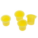 Lot of 100 Pieces Disposable Plastic Tattoo Ink Cups Caps Pot Pigment Permanent Supplies 9.5mm Yellow