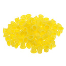 Lot of 100 Pieces Disposable Plastic Tattoo Ink Cups Caps Pot Pigment Permanent Supplies 9.5mm Yellow