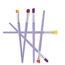 6pcs Professional Kabuki Style Eyes Lips Makeup Brushes Eyeshadow Eyeliner Eyebrow Foundation Blending Cosmetic Brush Set