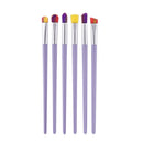 6pcs Professional Kabuki Style Eyes Lips Makeup Brushes Eyeshadow Eyeliner Eyebrow Foundation Blending Cosmetic Brush Set