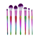 Professional 7pcs Rainbrow Mermaid Make Up Brushes Set Face Powder Foundation Eyebrow Eyeliner Lip Cosmetic Tool