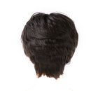 Fashion Women Short Curly Full Head Natural Human Hair Wigs Brown +Wig Cap