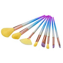 8 Pieces Cosmetic Makeup Brushes Set Face Eye Lip Foundation Fan Angled Powder Blush Concealer BB Brush Colorful Handle