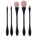 5Pcs Professional Premium Makeup Brushes Set Kabuki Style Powder Foundation Lip Blending Blush Comestic Tool