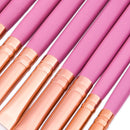 15pcs Premium Soft Cosmetic Brushes Set Kabuki Foundation Blending Blush Face Eyeshadow Powder Contour Blusher Makeup Tools Pink