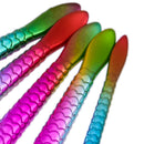 NEW 5pcs Fish Scale Mermaid Tail Makeup Brushes Set Powder Foundation Contour Blusher Eyeshadow Cosmetic Tools Kit