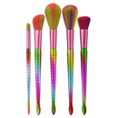 NEW 5pcs Fish Scale Mermaid Tail Makeup Brushes Set Powder Foundation Contour Blusher Eyeshadow Cosmetic Tools Kit